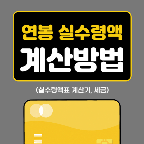 2025 연봉 실수령액 늘리는방법 (실수령액표 계산기, 세금)