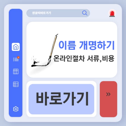 이름개명 하는방법 (+온라인 개명 신청, 서류, 비용)