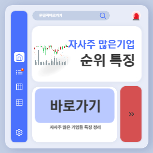 자사주 많은 기업 순위 공개 자사주 많은 기업들 특징 정리