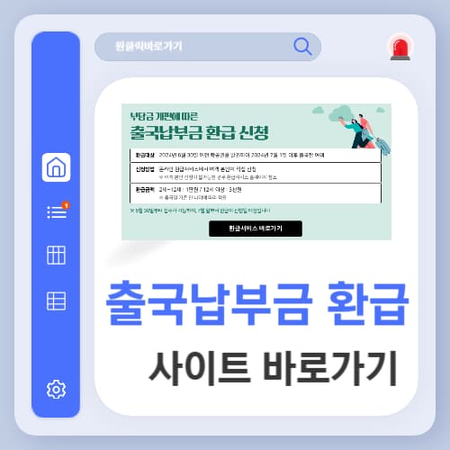 출국납부금 환급 사이트 및 미성년 자녀 신청 방법