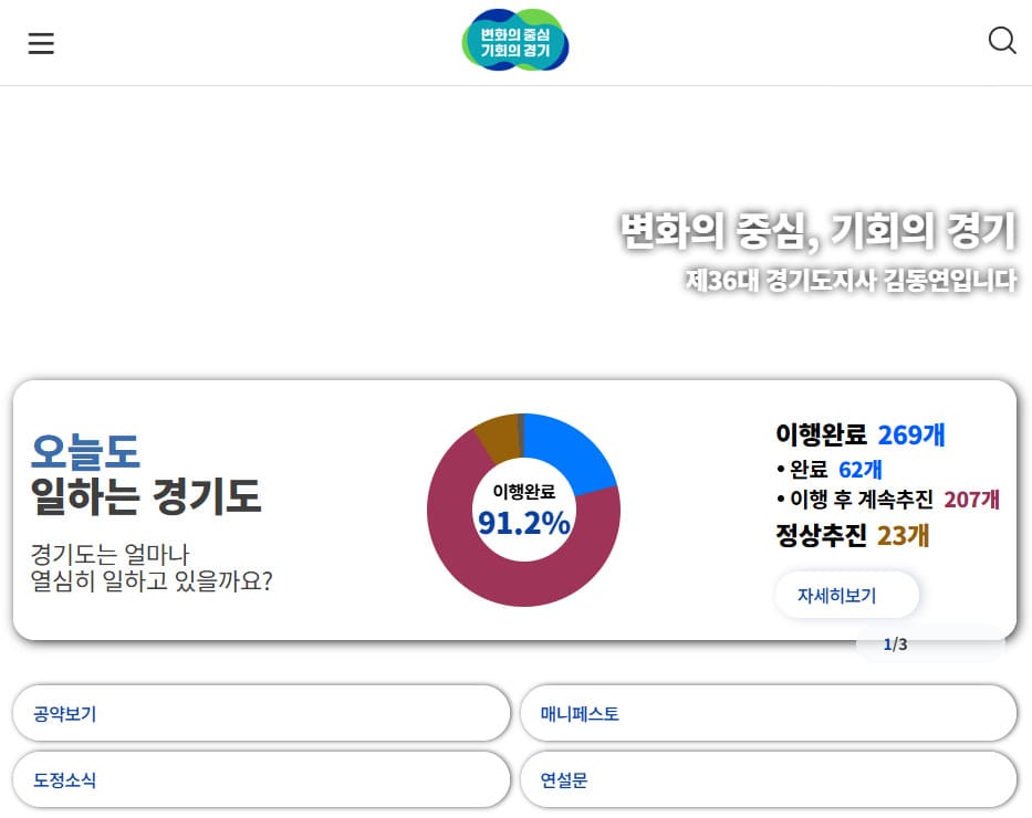 경기도 누리집 홈페이지 바로가기 (www.gg.go.kr)